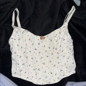 Floral White Camisole Top